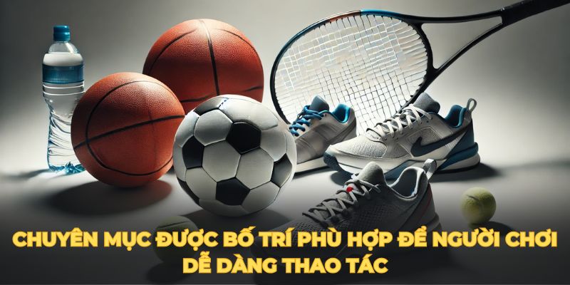 chuyen muc duoc bo tri phu hop de nguoi choi de dang thao tac